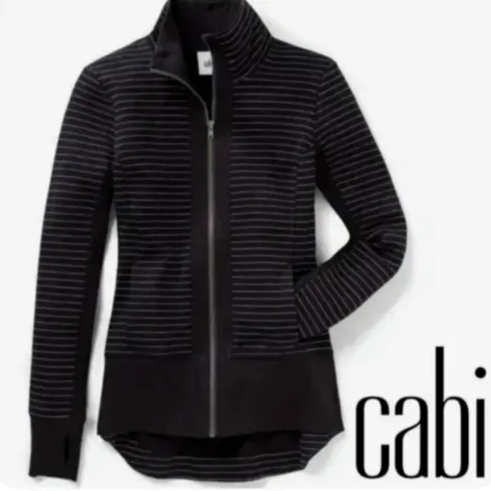 🌻CABI Sporty Sprint Jacket Zip Up Curve Back Hem #3378, Size XS - Picture 3 of 10